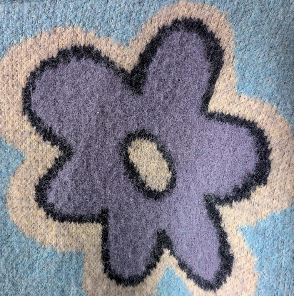 American Eagle Outfitters Blue Floral Sweater - Picture 4 of 4